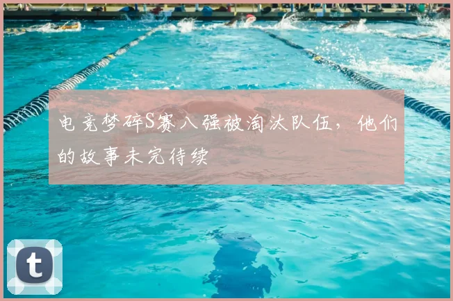电竞梦碎S赛八强被淘汰队伍，他们的故事未完待续